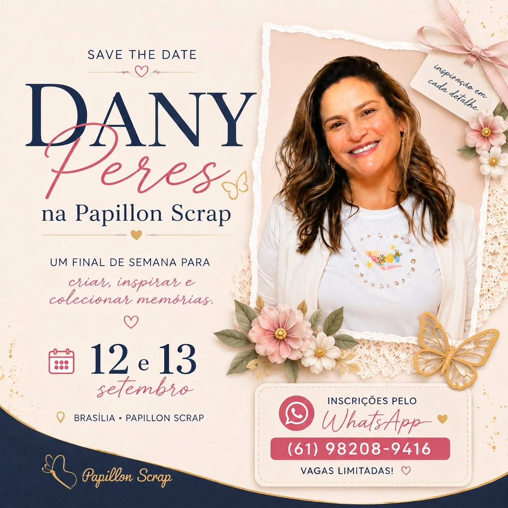 Banner de divulgação: Dany Peres em Brasília